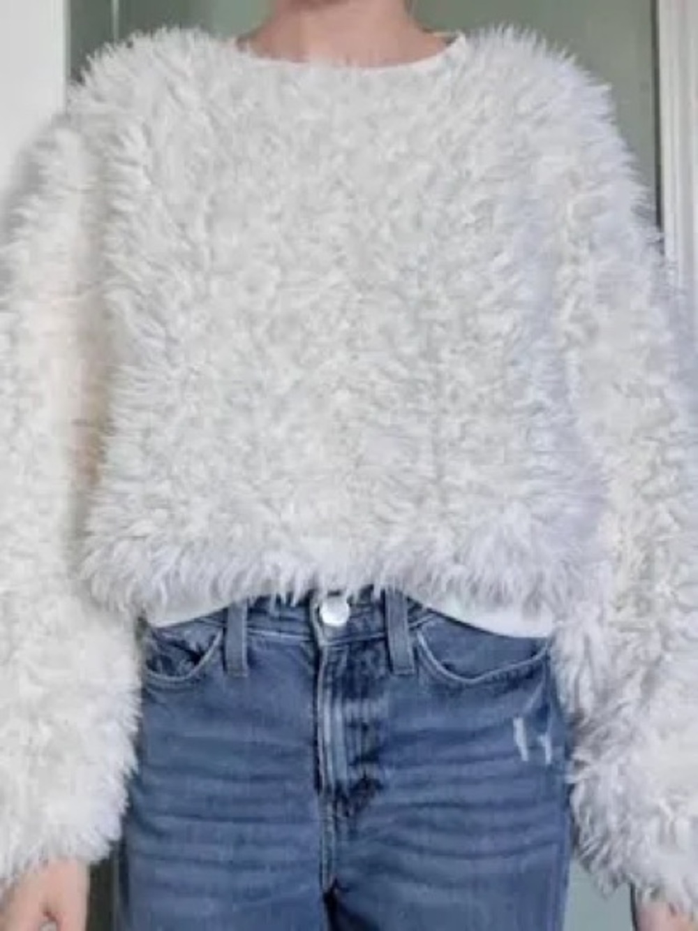 No Boundaries Yeti White Pullover Teddy Jacket